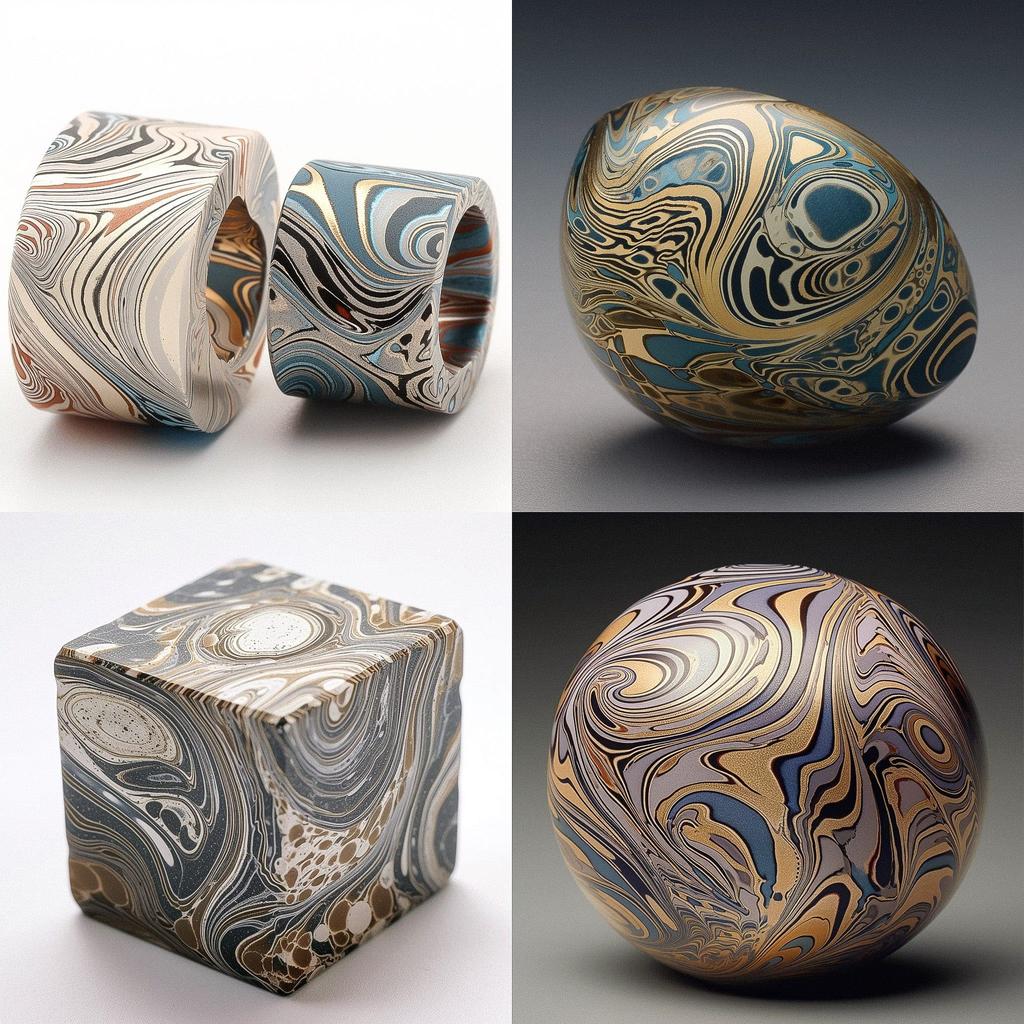 Mokume-gane style, Midjourney V5, render 1 of 4