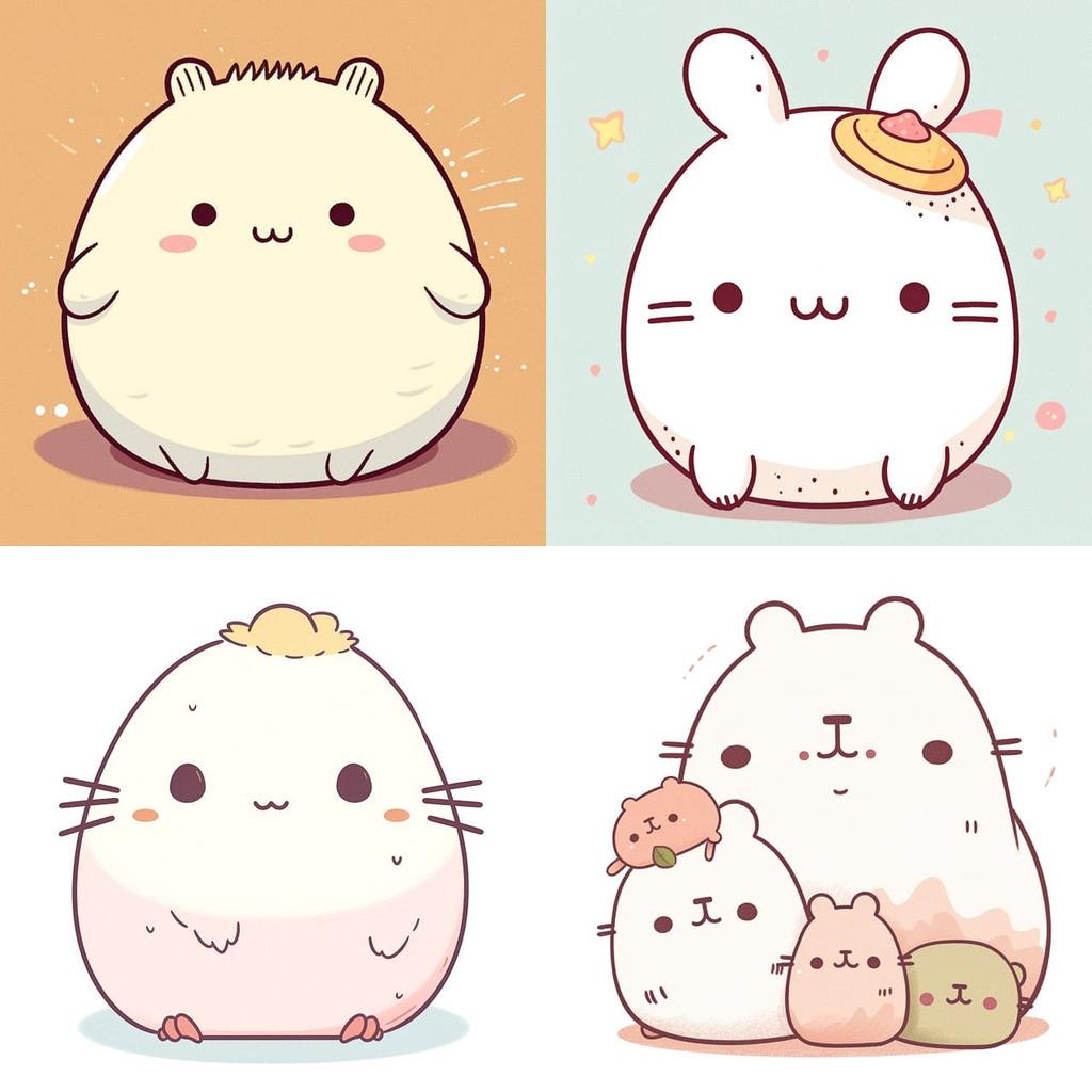 Molang style, Midjourney V5, render 1 of 4