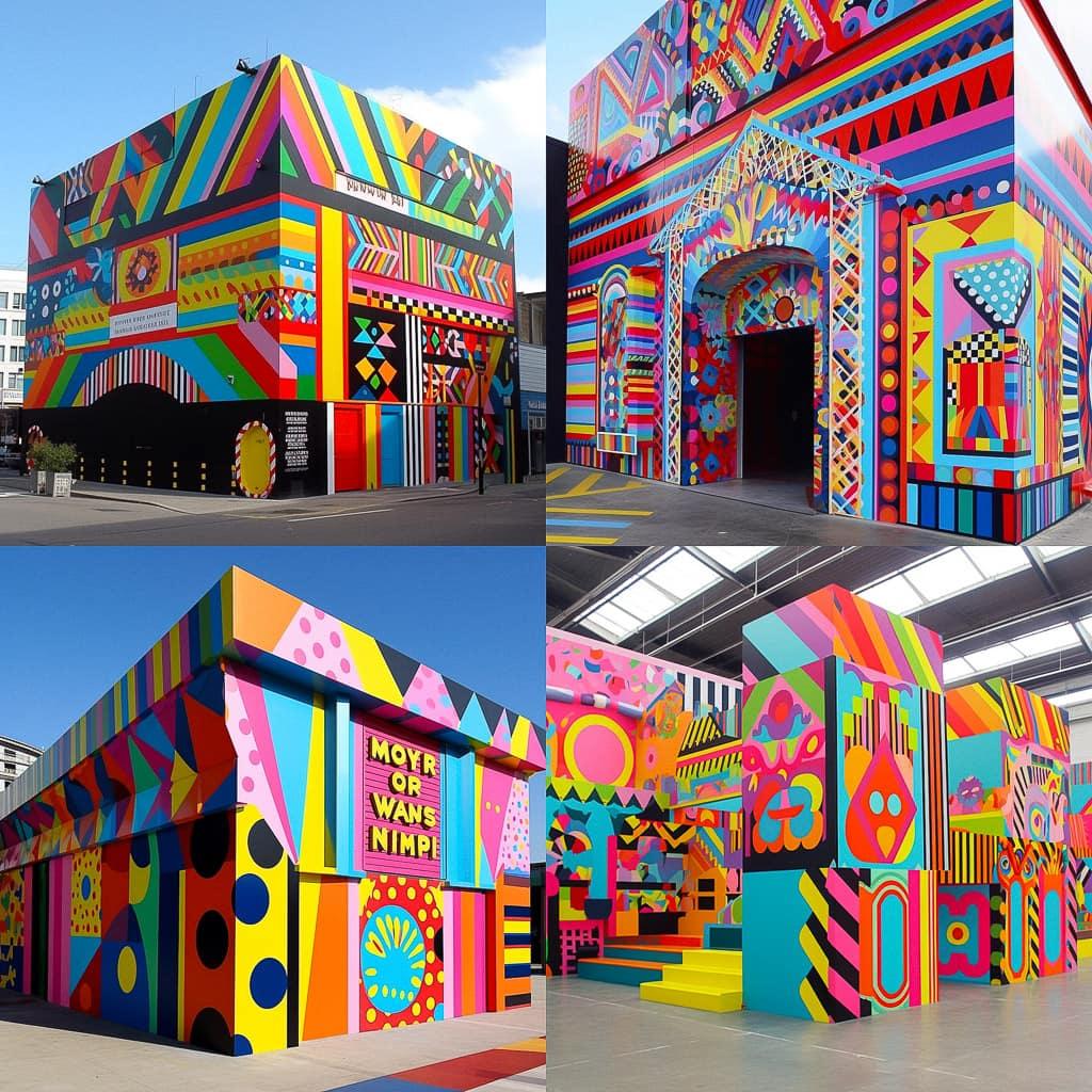 Morag Myerscough style, Midjourney V5, render 1 of 4