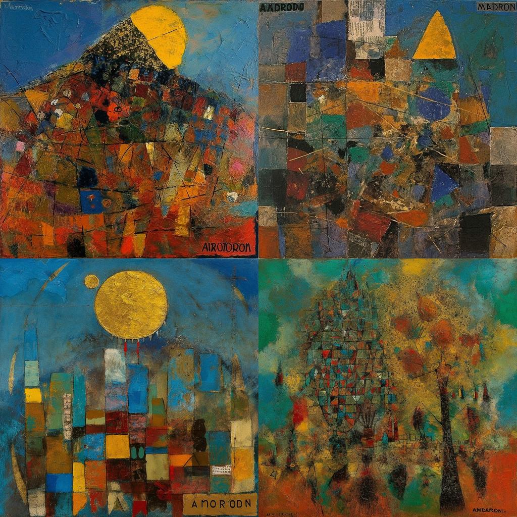 Mordecai Ardon style, Midjourney V5, render 1 of 4