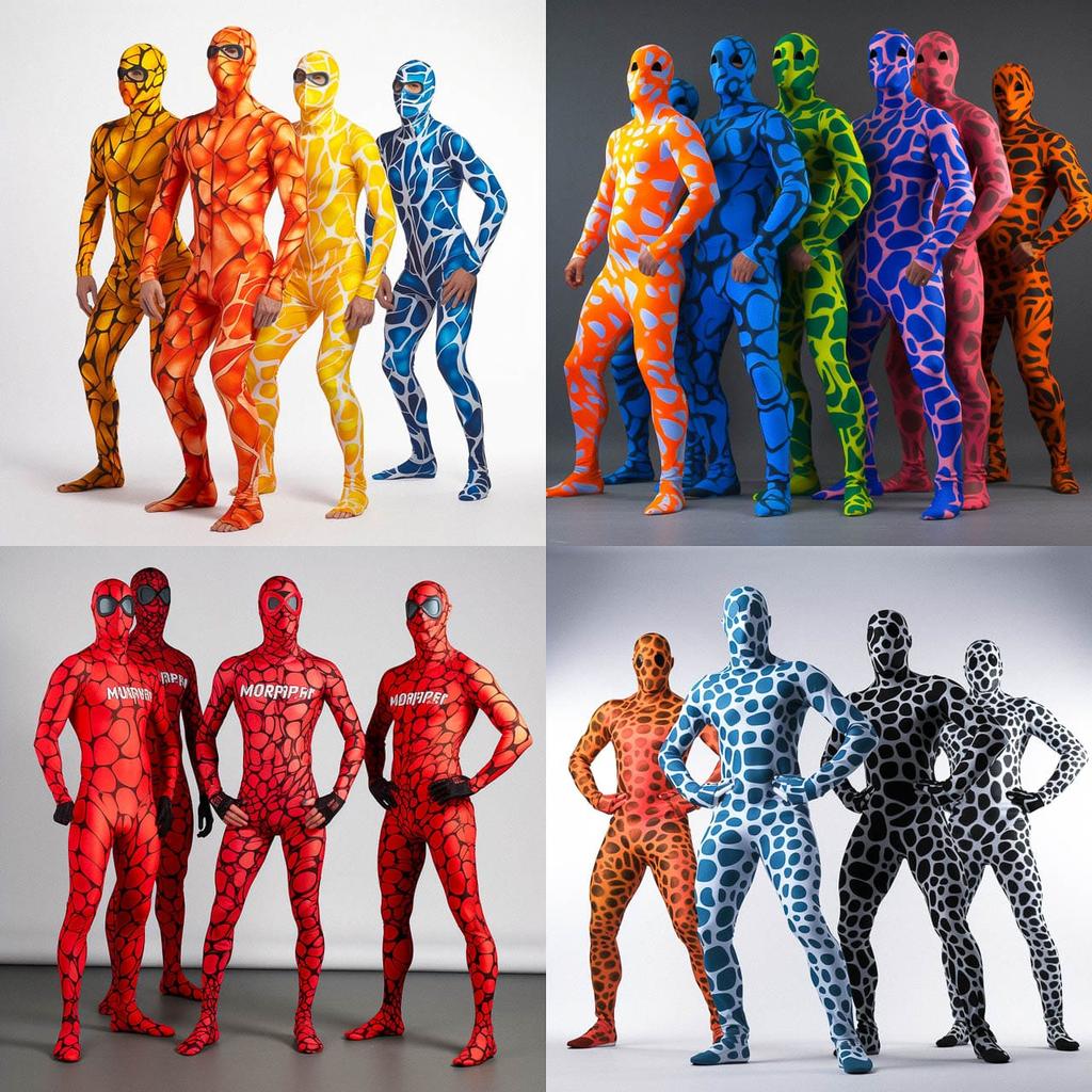 Morphsuits style, Midjourney V5, render 1 of 4