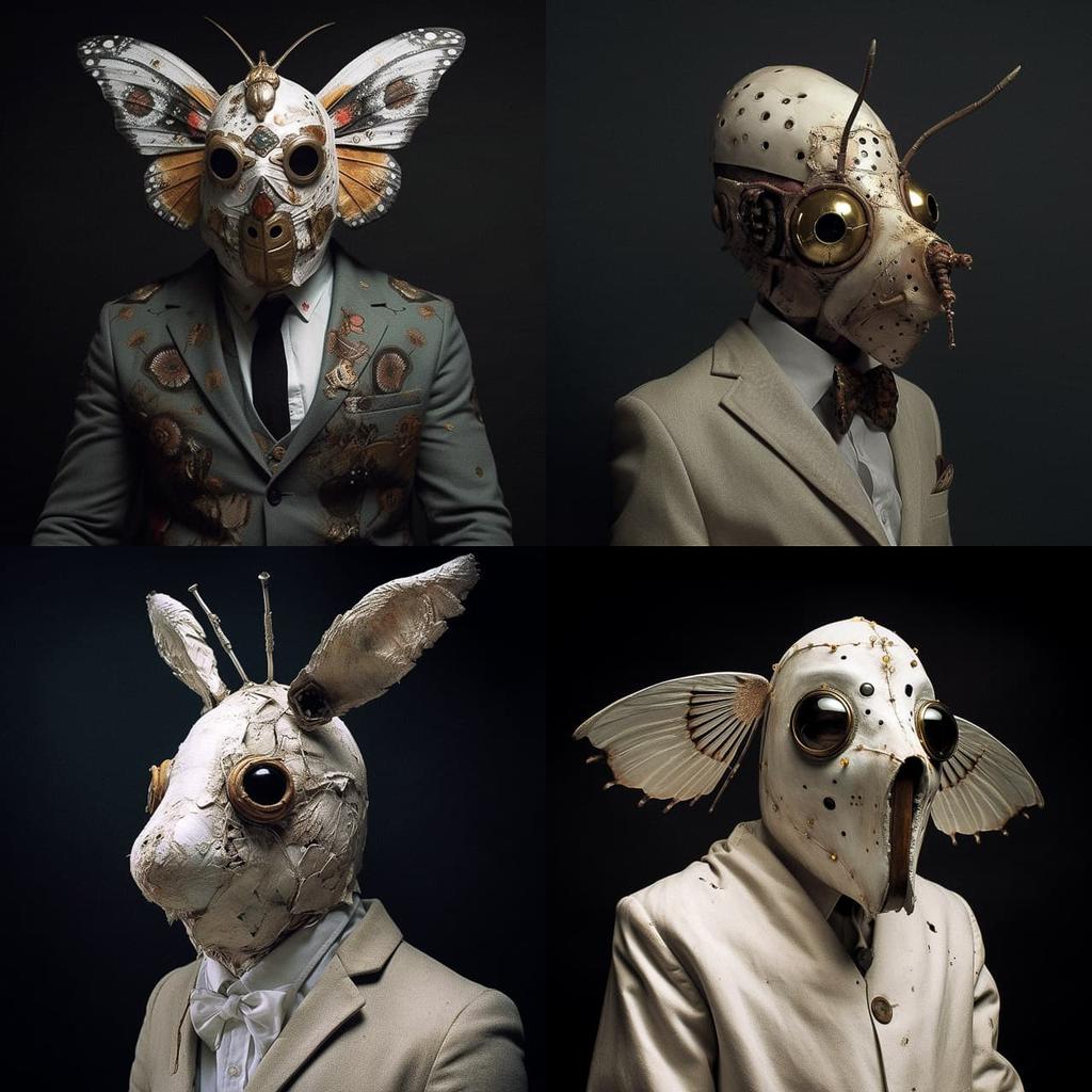 Mothmeister style, Midjourney V5, render 1 of 4