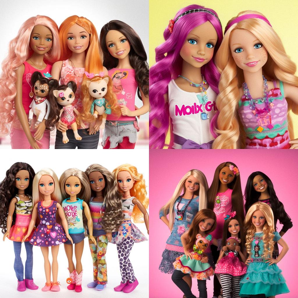 Moxie Girlz style, Midjourney V5, render 1 of 4