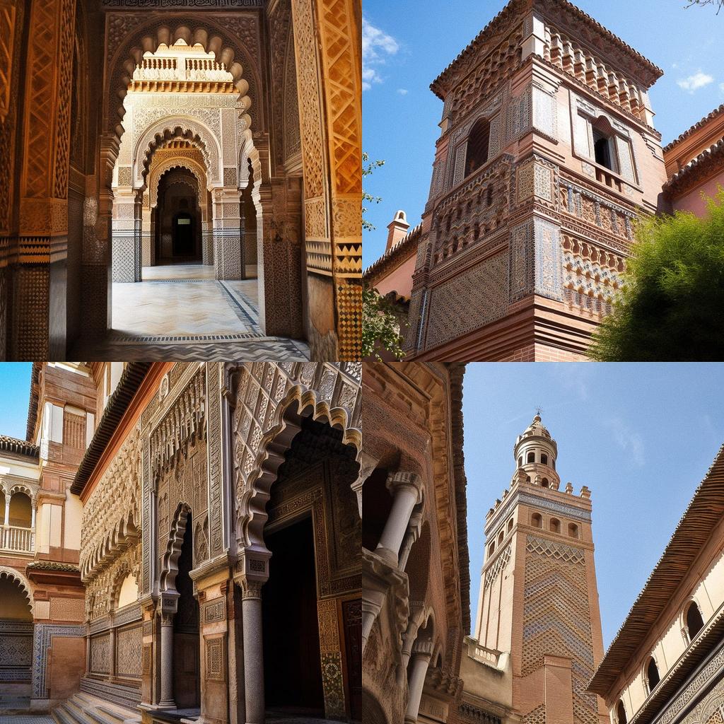 Mudejar architecture style, Midjourney V5, render 1 of 4