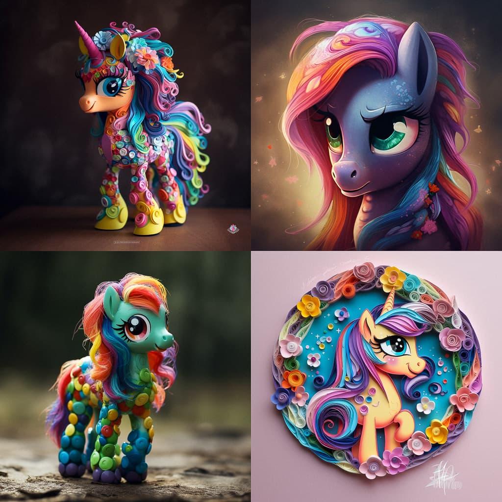 My Little Pony style, Midjourney V5, render 1 of 4
