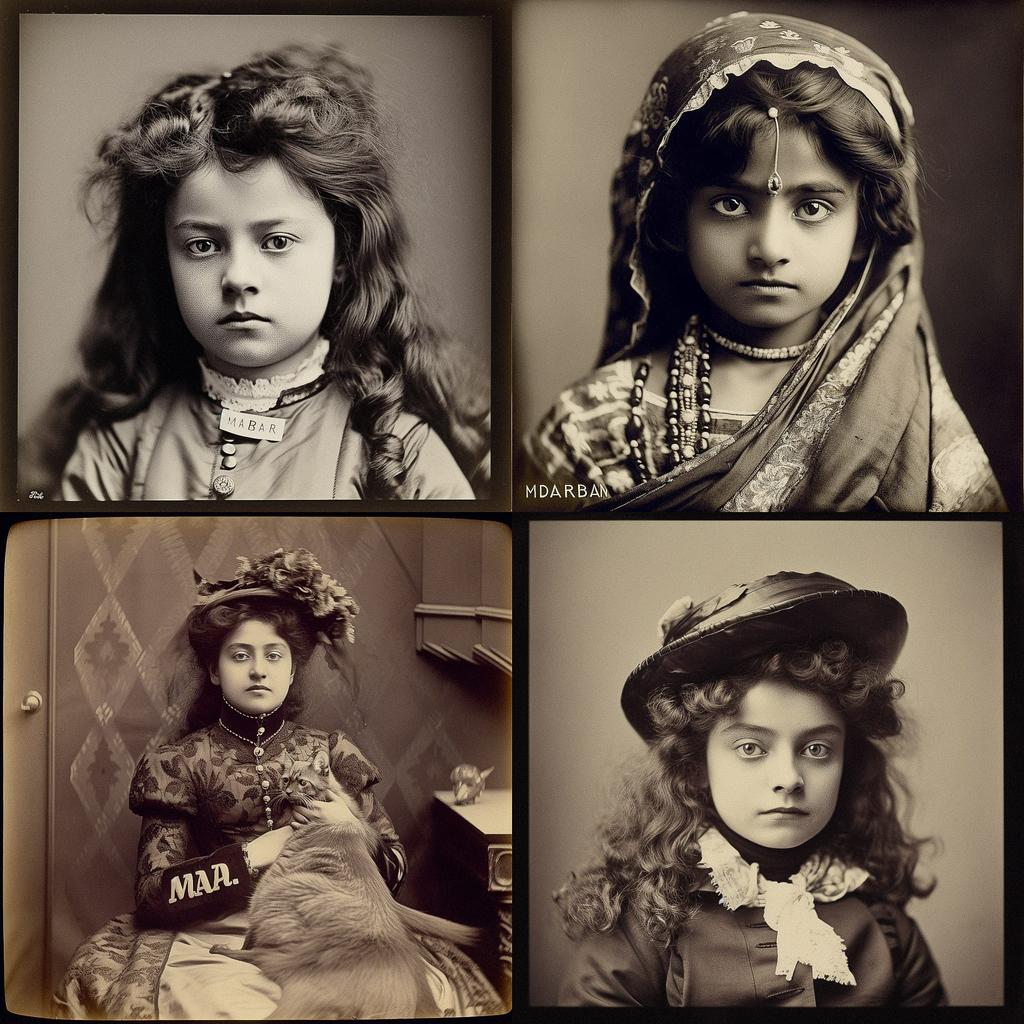 Nadar style, Midjourney V5, render 1 of 4