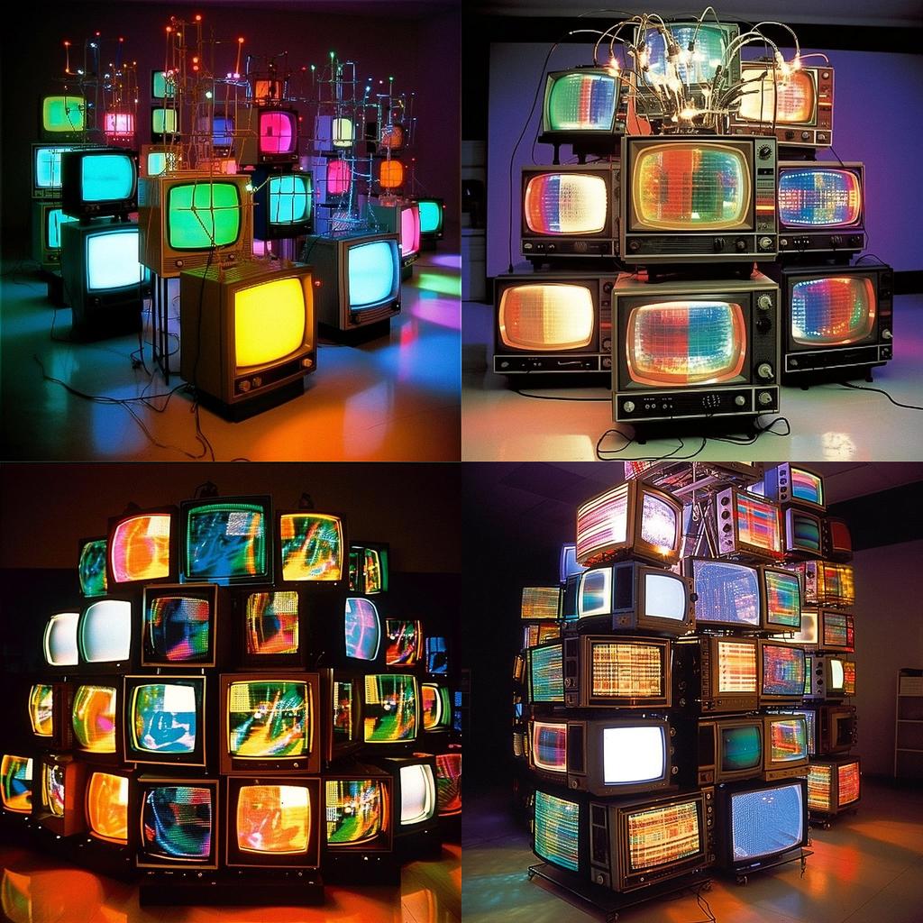 Nam June Paik style, Midjourney V5, render 1 of 4