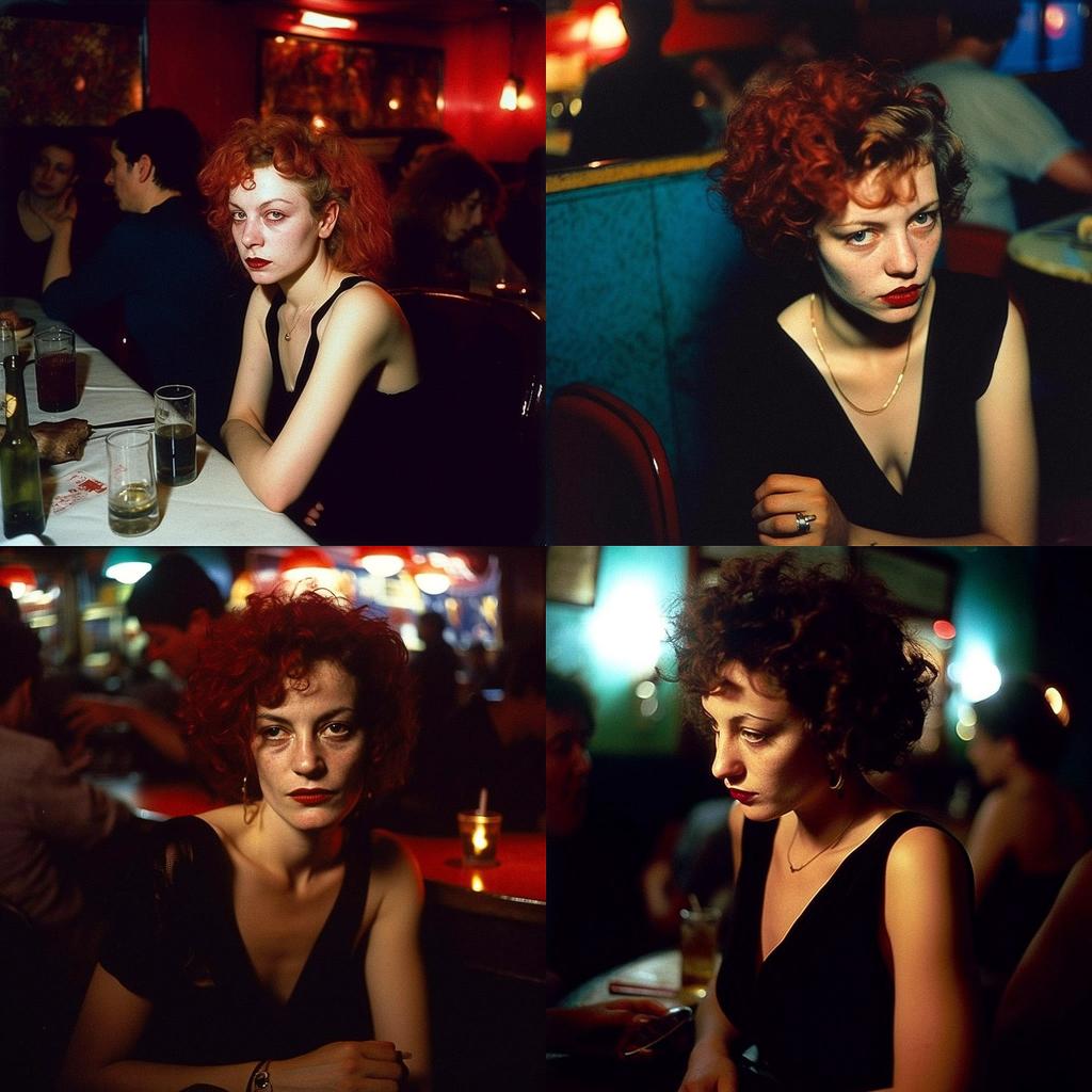 Nan Goldin style, Midjourney V5, render 1 of 4
