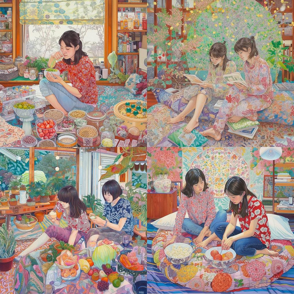 Naomi Okubo style, Midjourney V5, render 1 of 4