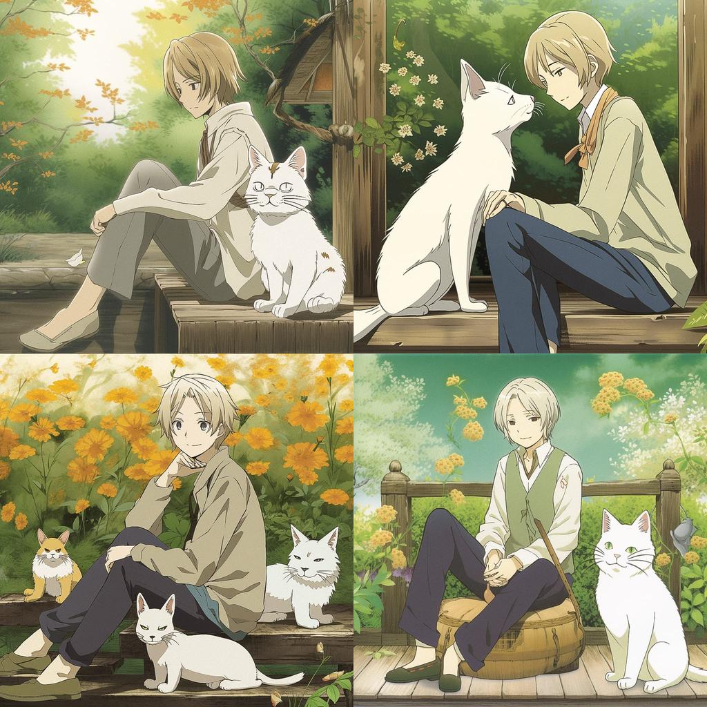 Natsume Yuujinchou style, Midjourney V5, render 1 of 4