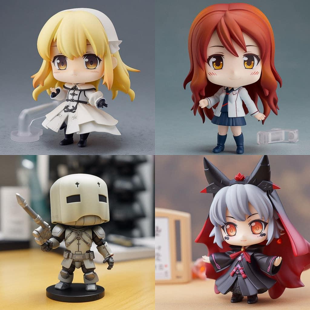 Nendoroid style, Midjourney V5, render 1 of 4
