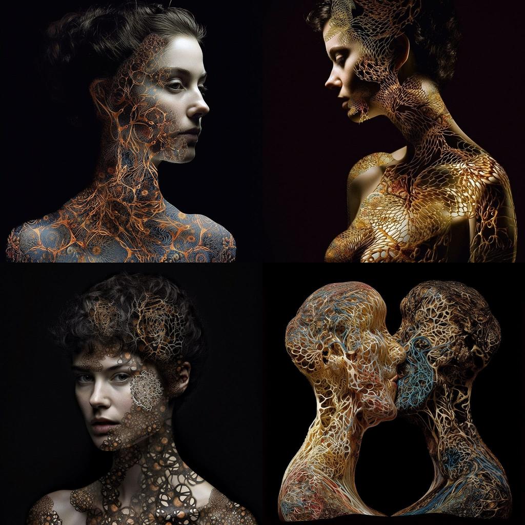 Neri Oxman style, Midjourney V5, render 1 of 4