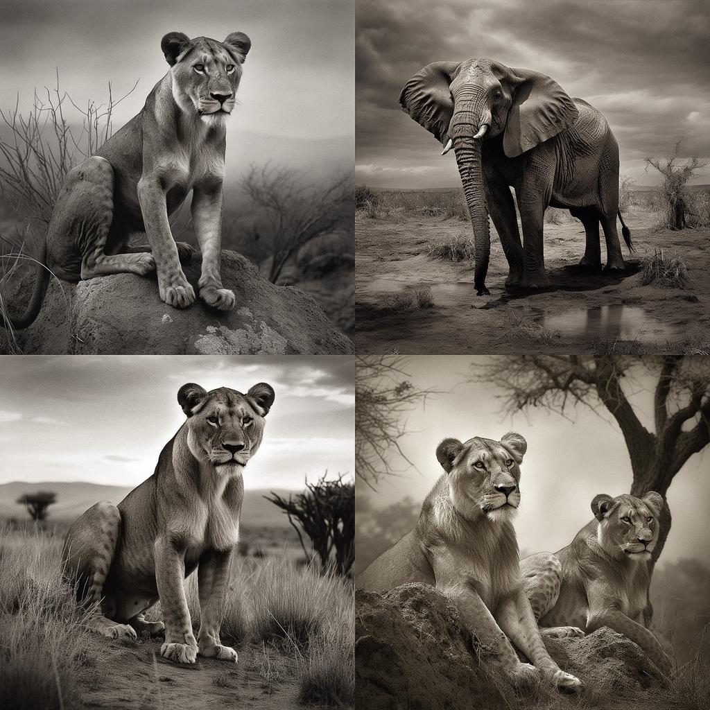 Nick Brandt style, Midjourney V5, render 1 of 4
