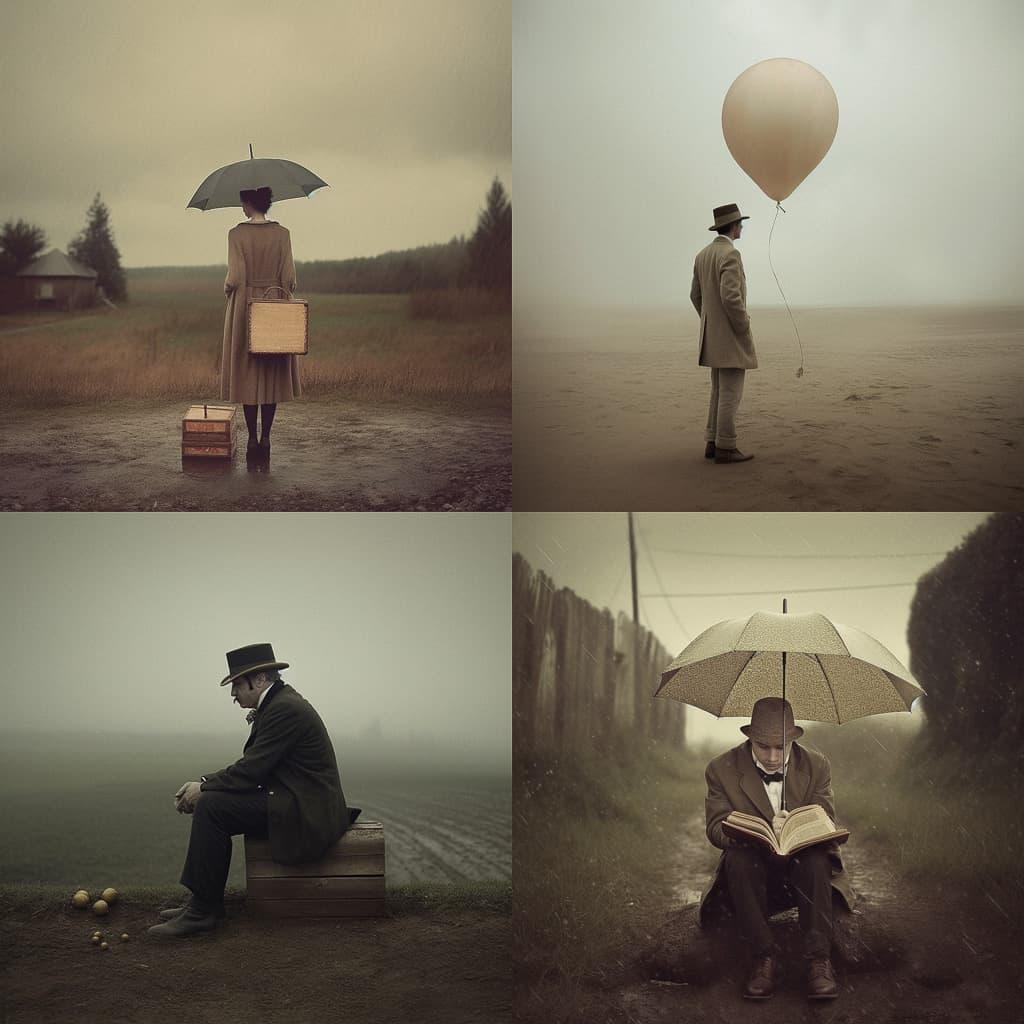 Nicolas Bruno style, Midjourney V5, render 1 of 4