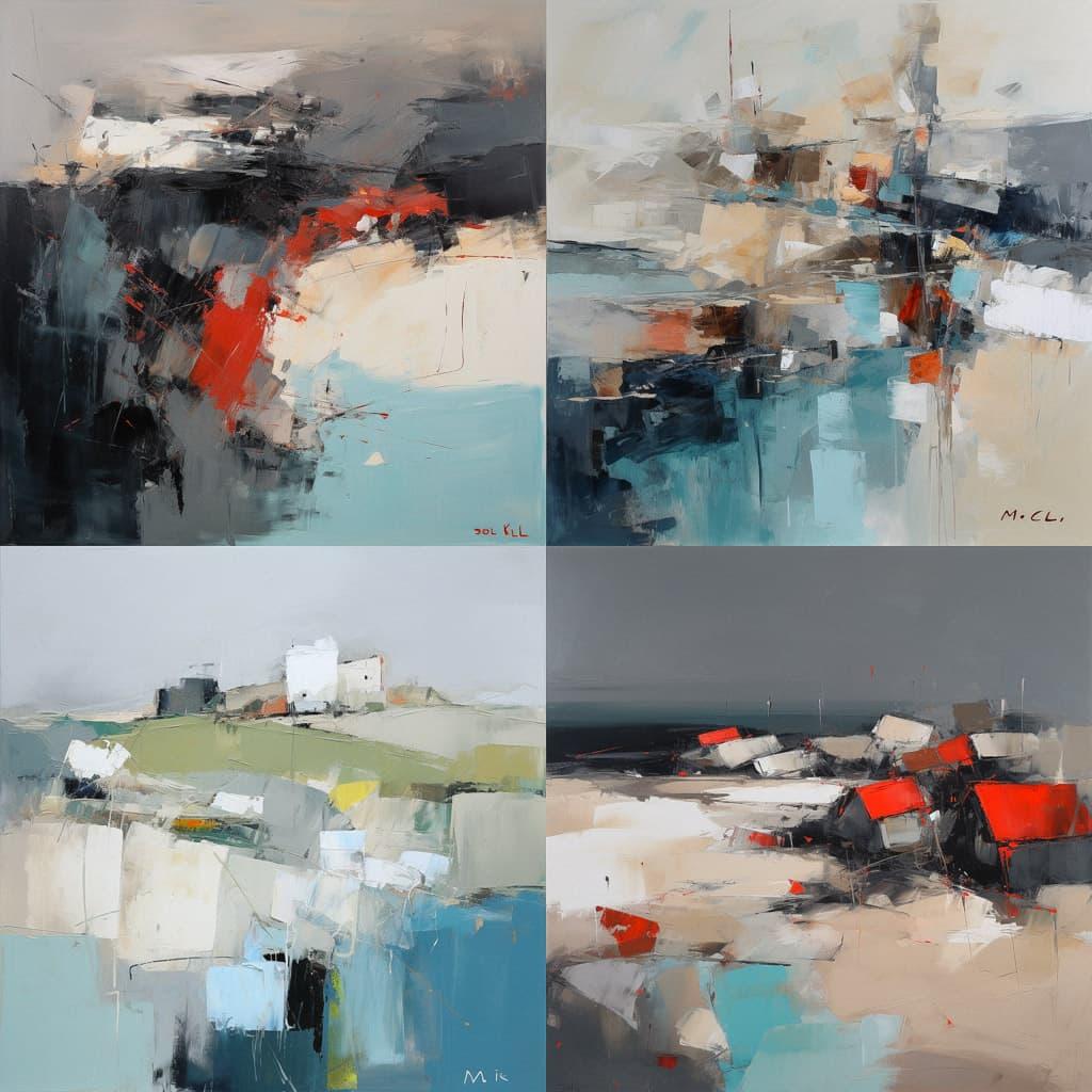 Nicolas de Stael style, Midjourney V5, render 1 of 4