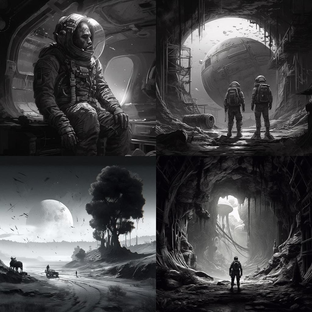 Nicolas Delort style, Midjourney V5, render 1 of 4