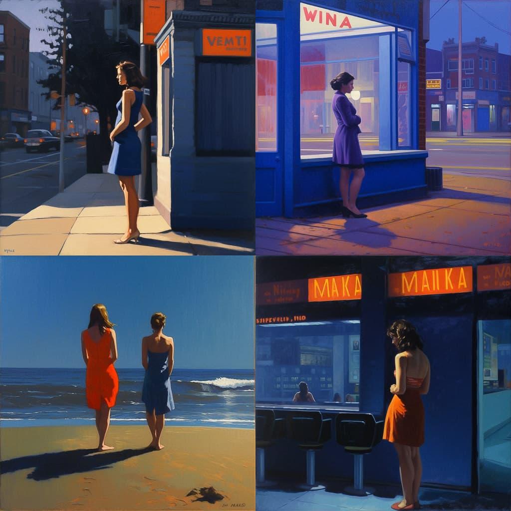 Nigel van Wieck style, Midjourney V5, render 1 of 4