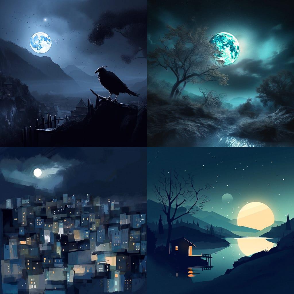 Night style, Midjourney V5, render 1 of 4