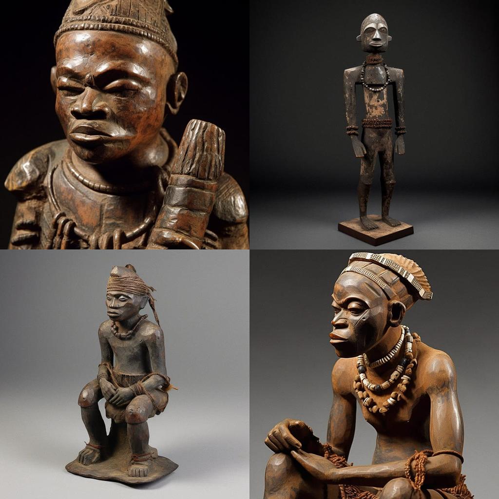 Nkisi figure style, Midjourney V5, render 1 of 4