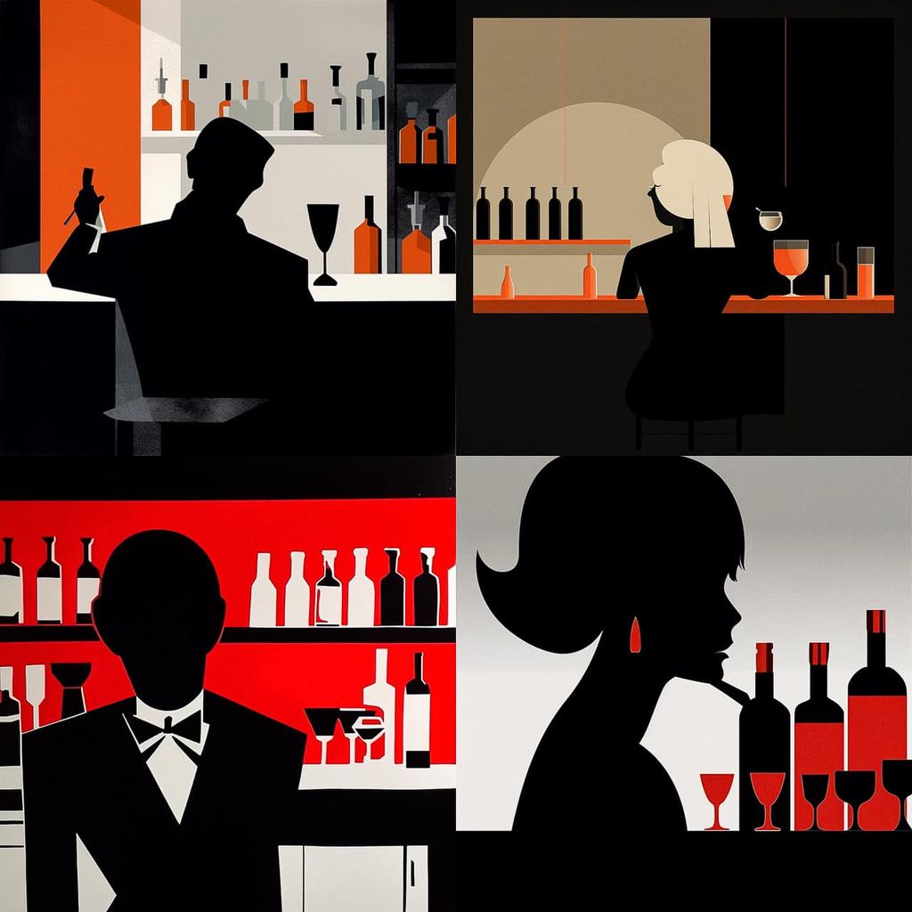 Noma Bar style, Midjourney V5, render 1 of 4