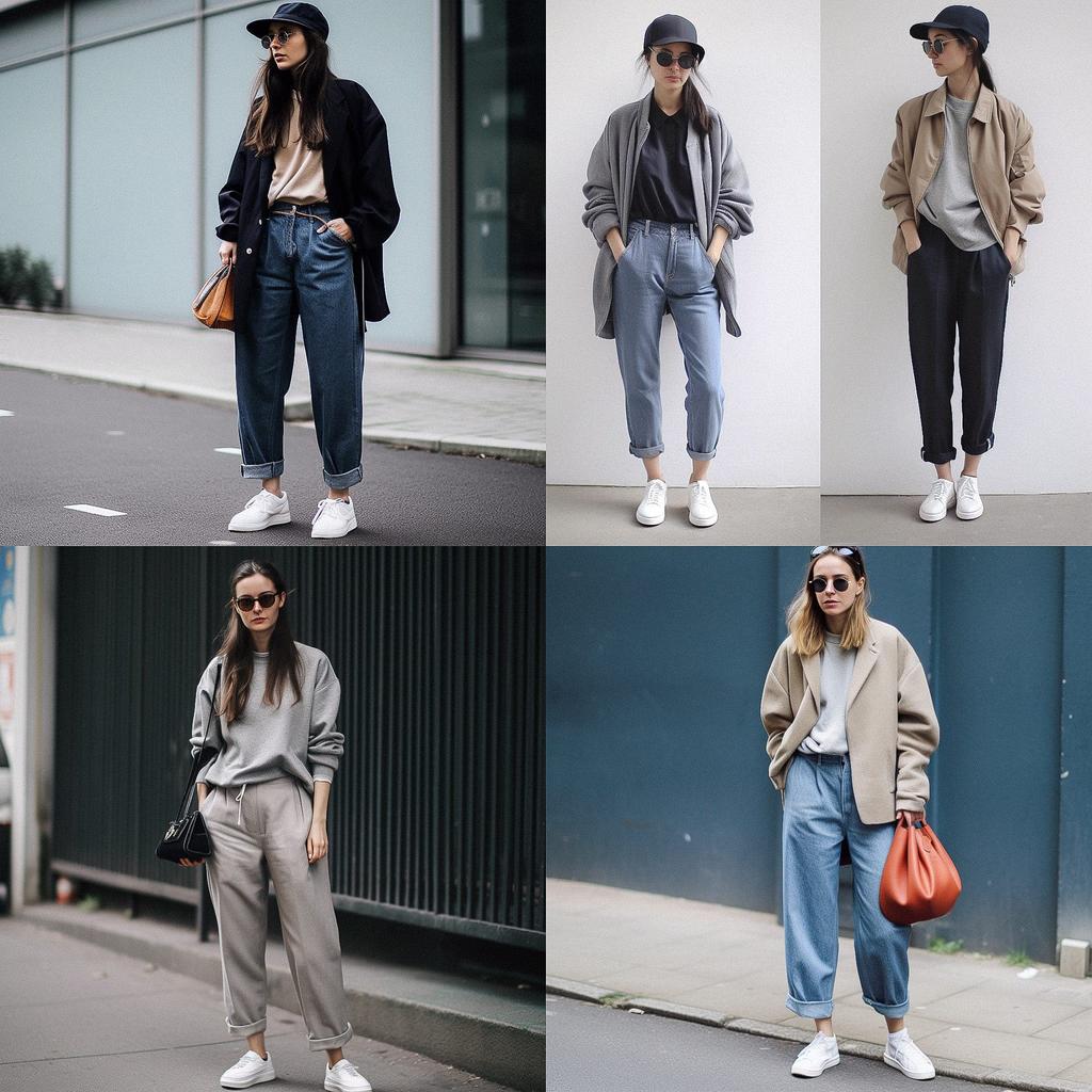 Normcore fashion style, Midjourney V5, render 1 of 4