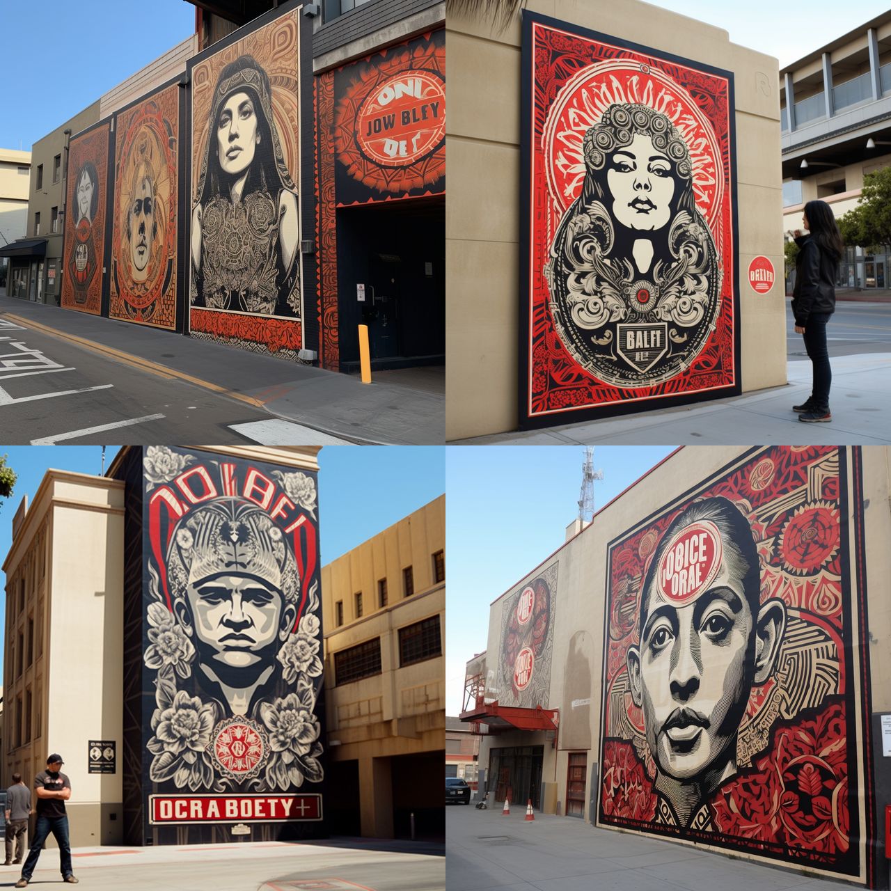 Obey Giant style, Midjourney V5, render 1 of 4