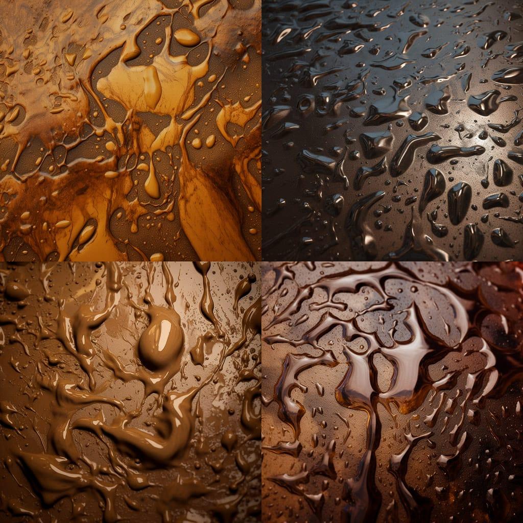 Oily texture style, Midjourney V5, render 1 of 4