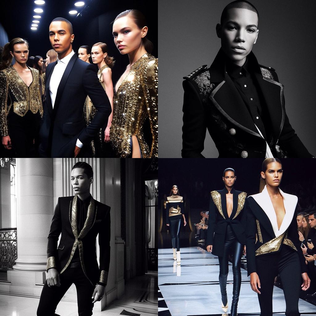 Olivier Rousteing style, Midjourney V5, render 1 of 4