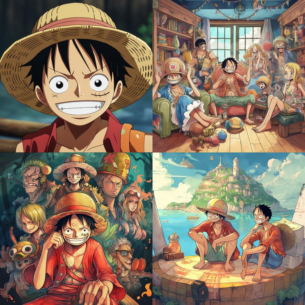 One Piece style, Midjourney V5, render 1 of 4