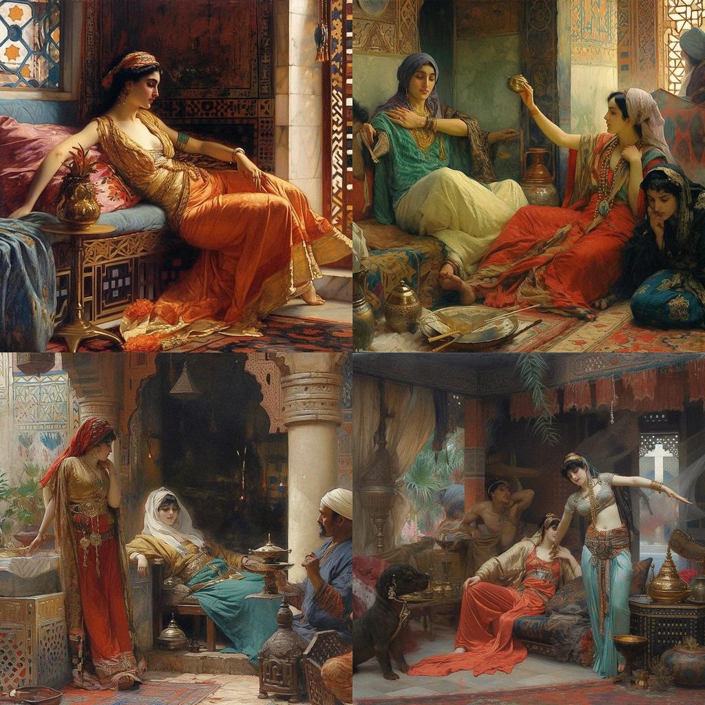 Orientalism style, Midjourney V5, render 1 of 4