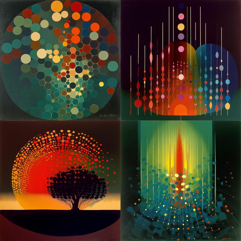 Oskar Fischinger style, Midjourney V5, render 1 of 4