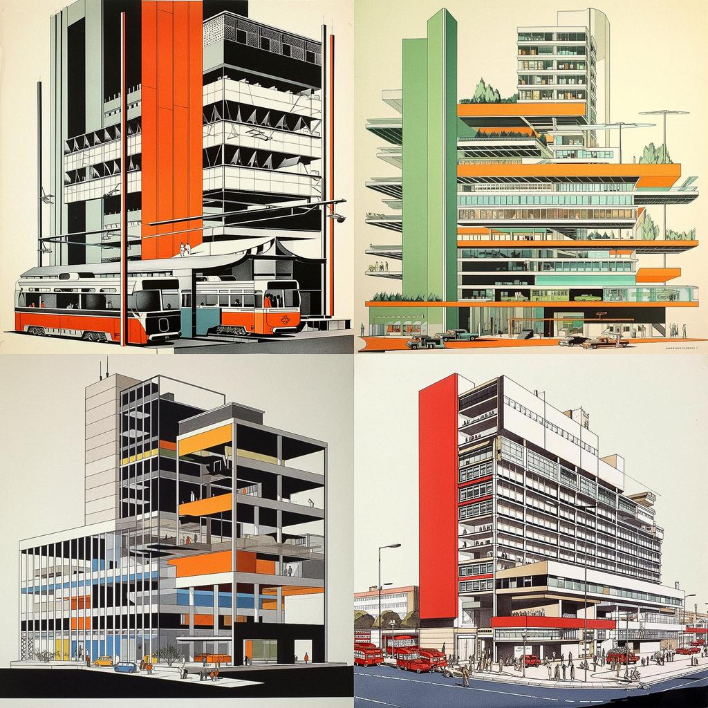 Otl Aicher style, Midjourney V5, render 1 of 4