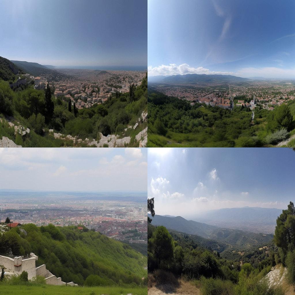 Panoramic view style, Midjourney V5, render 1 of 4