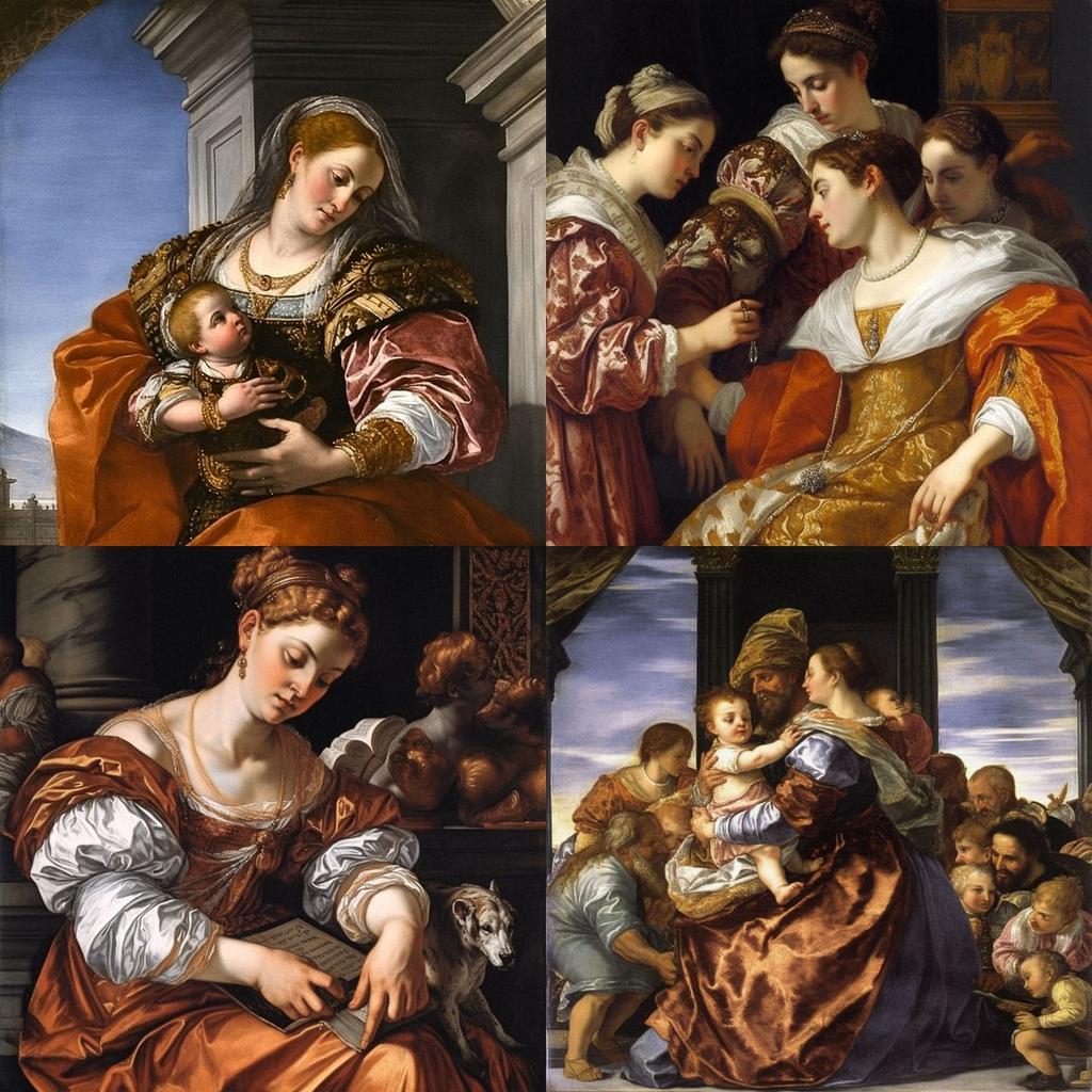Paolo Veronese style, Midjourney V5, render 1 of 4