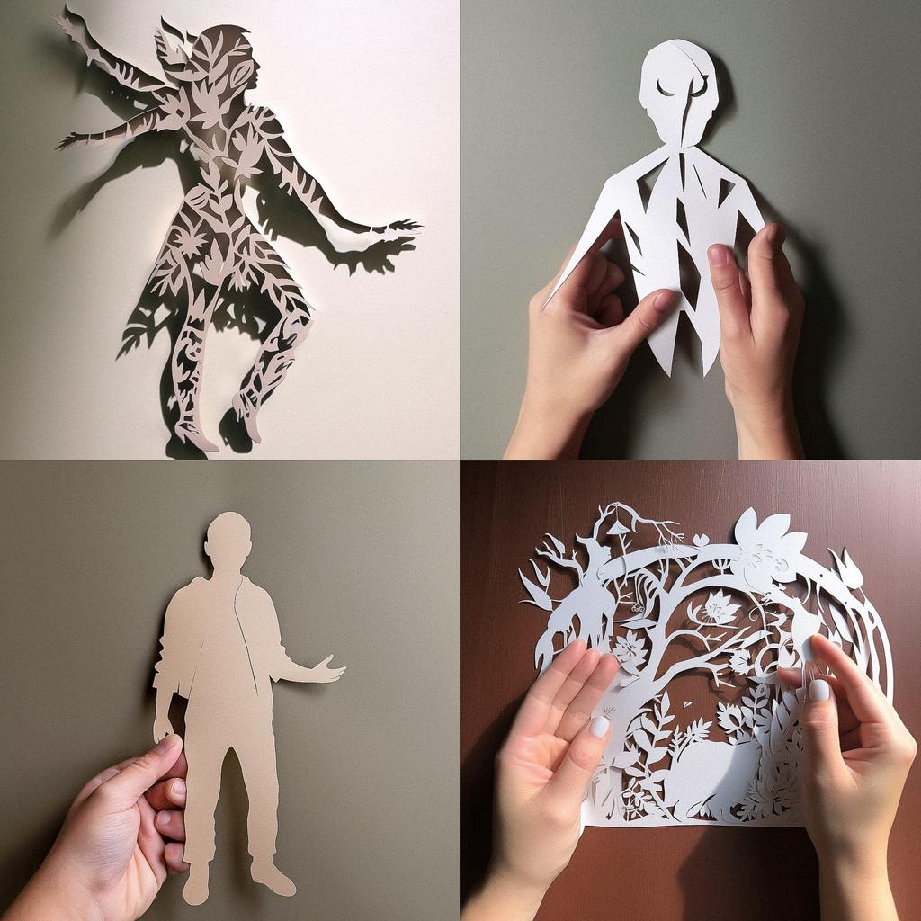 Paper cutout style, Midjourney V5, render 1 of 4