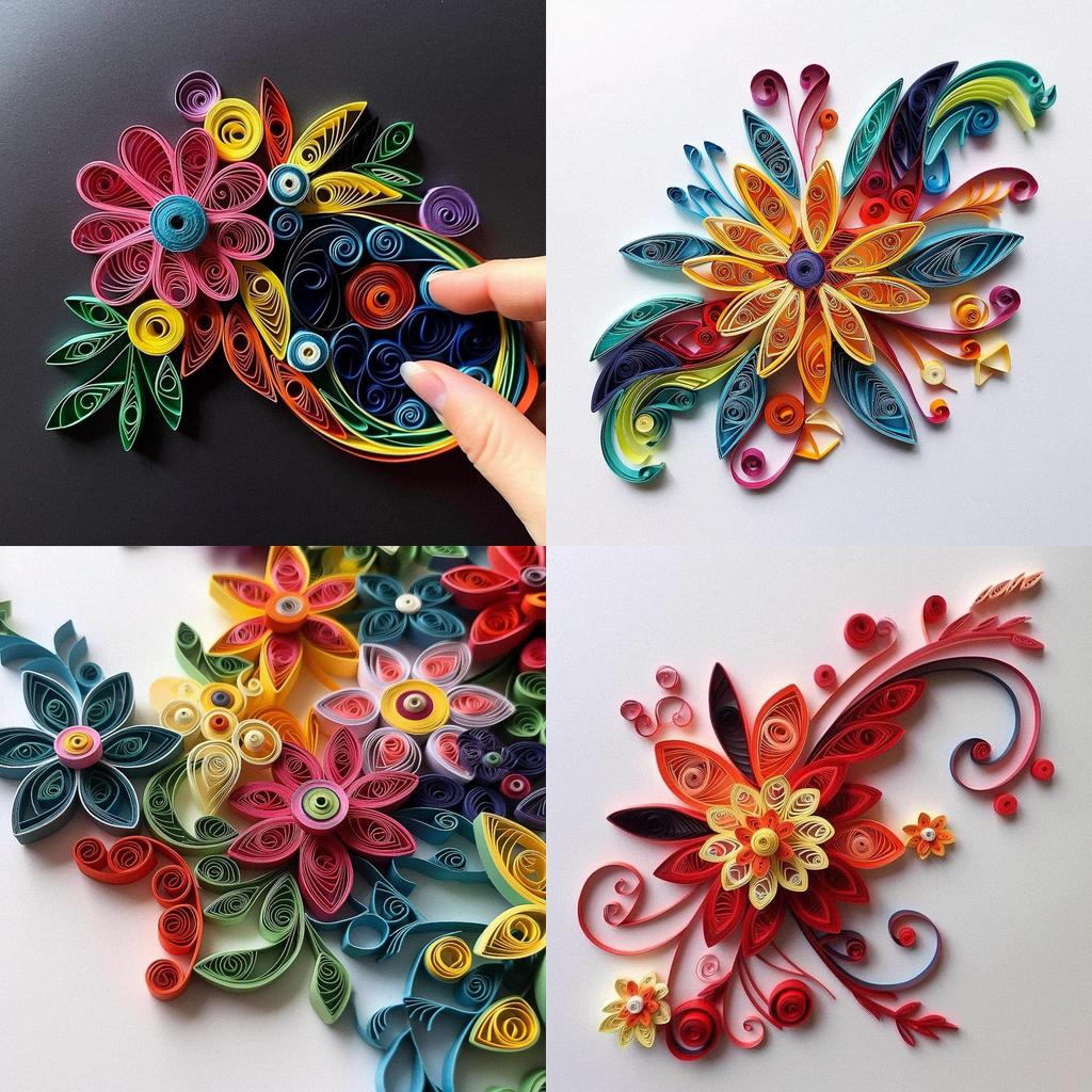 Paper quilling style, Midjourney V5, render 1 of 4