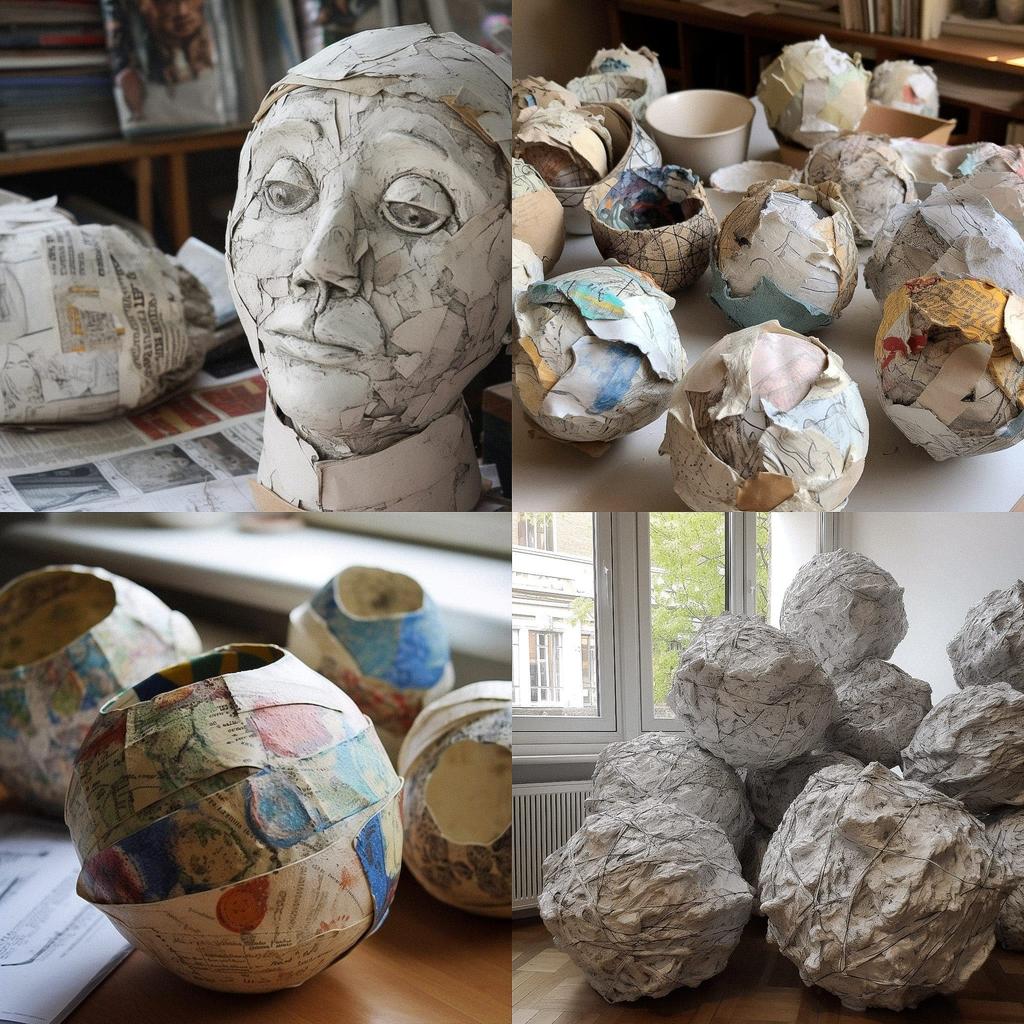 Papier-mache style, Midjourney V5, render 1 of 4