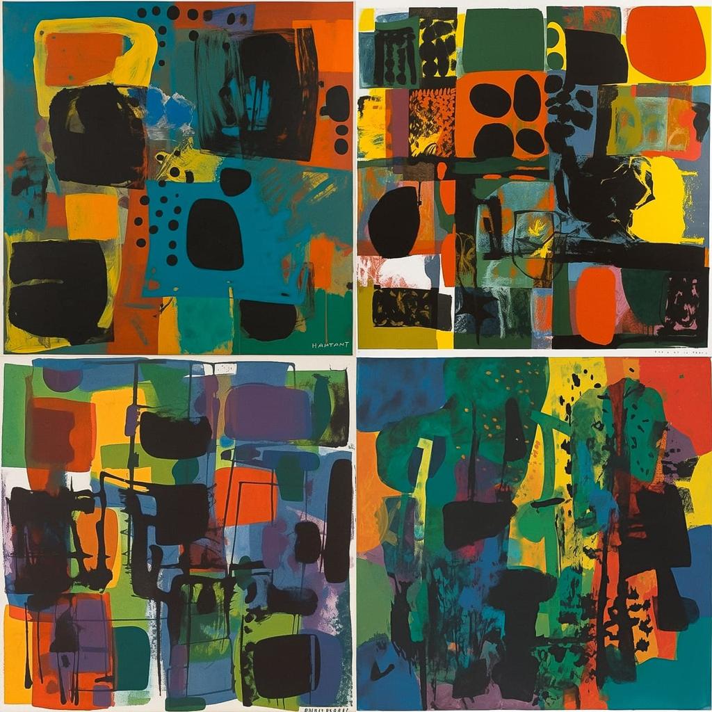 Patrick Heron style, Midjourney V5, render 1 of 4