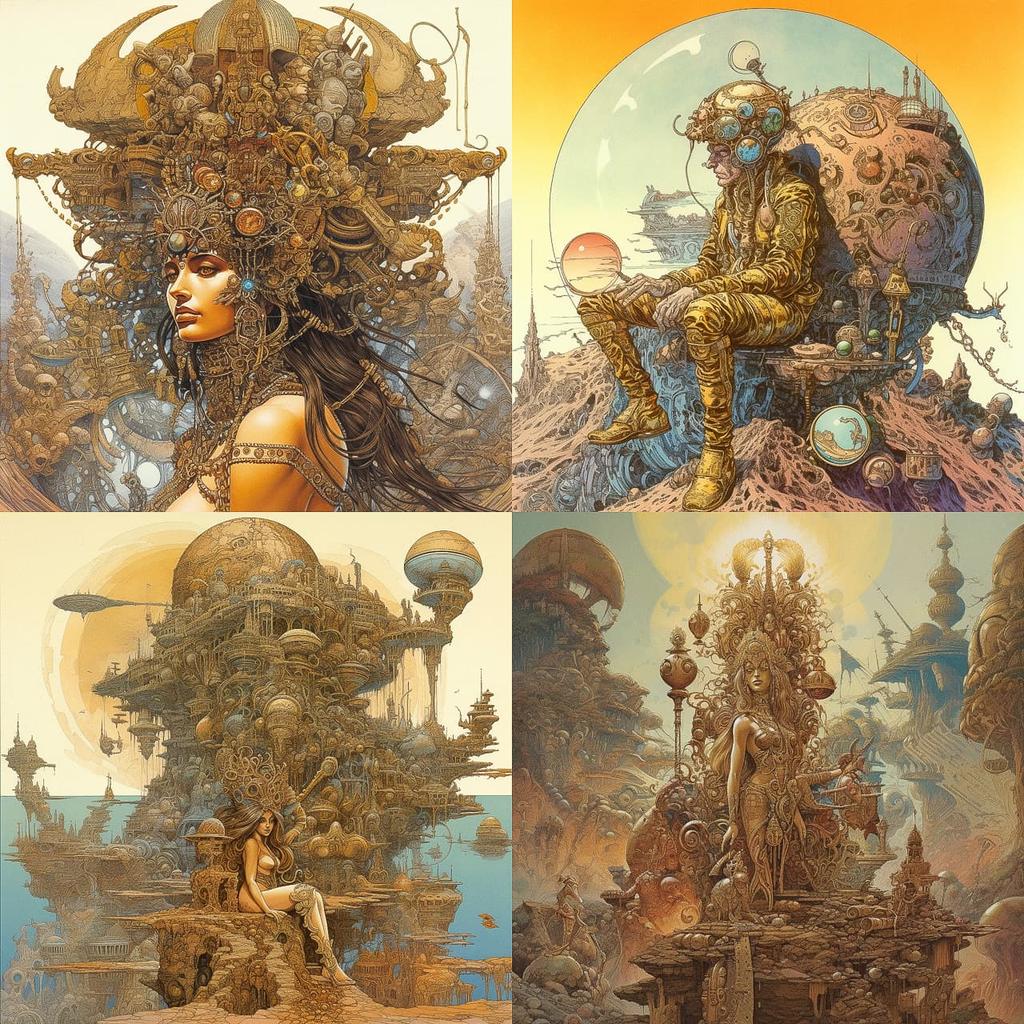 Patrick Woodroffe style, Midjourney V5, render 1 of 4