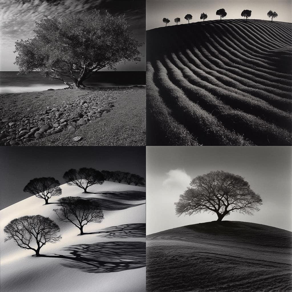 Paul Caponigro style, Midjourney V5, render 1 of 4