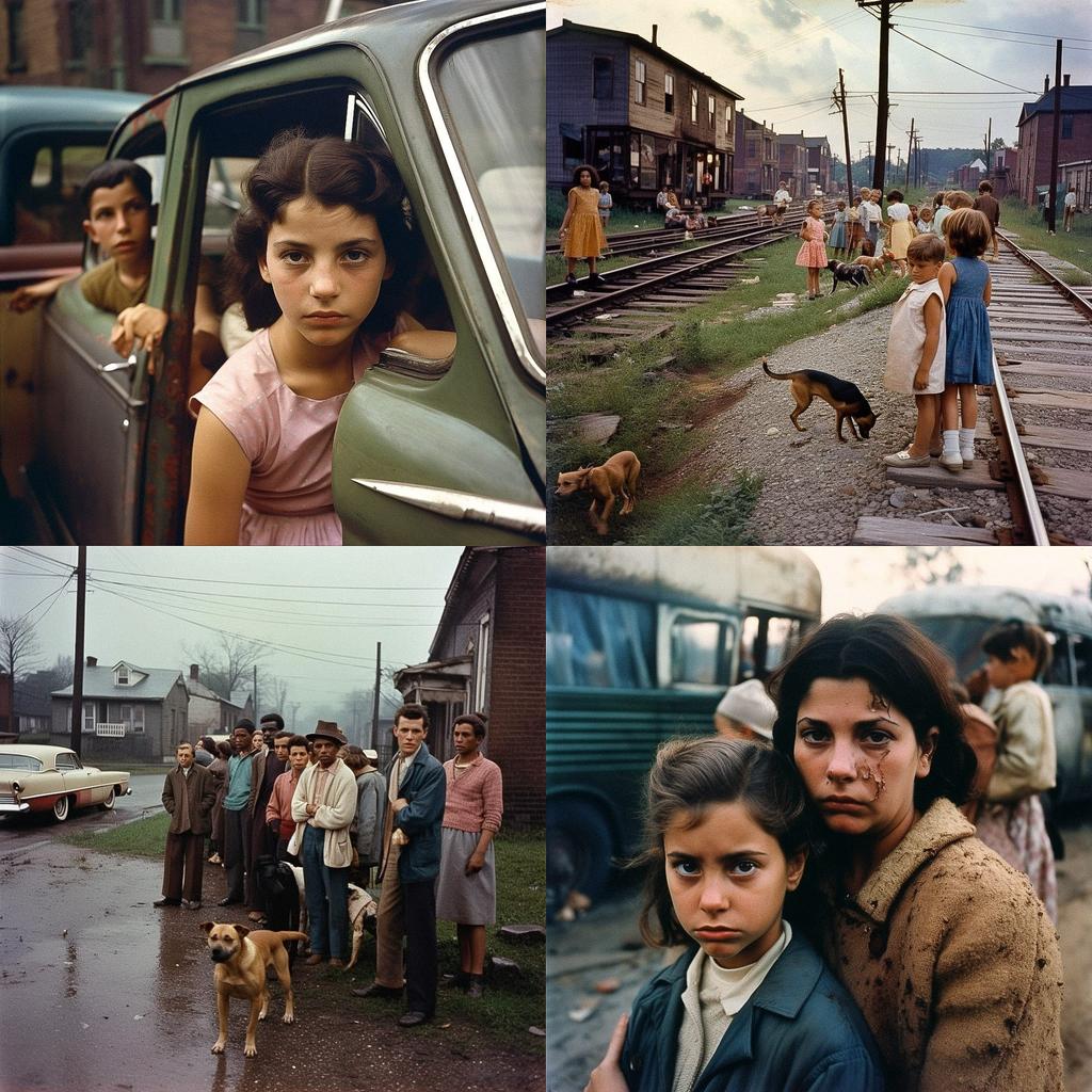 Paul Fusco style, Midjourney V5, render 1 of 4