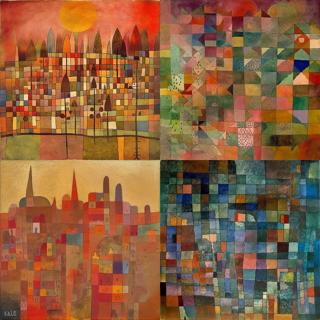 Paul Klee style, Midjourney V5, render 1 of 4