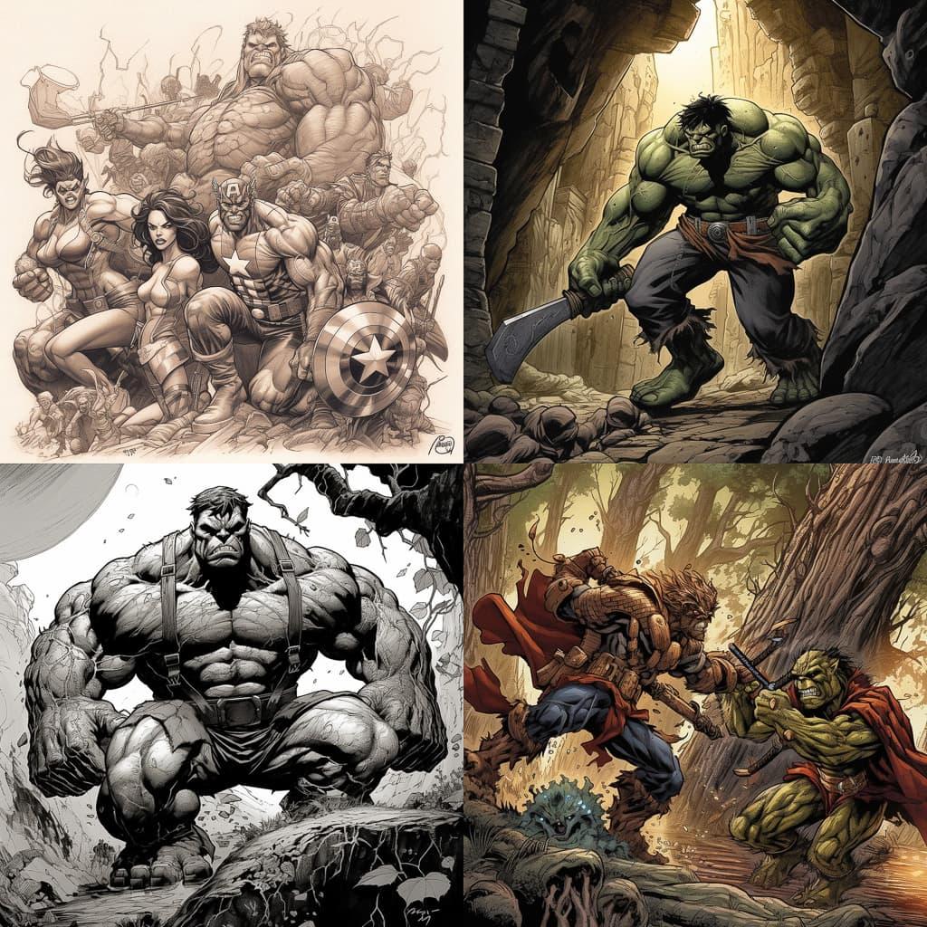 Paul Pelletier style, Midjourney V5, render 1 of 4
