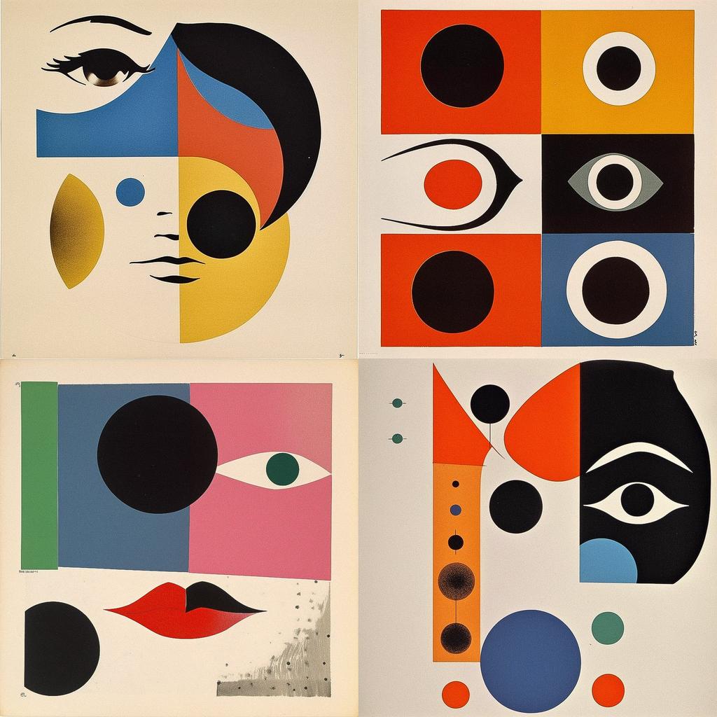 Paul Rand style, Midjourney V5, render 1 of 4
