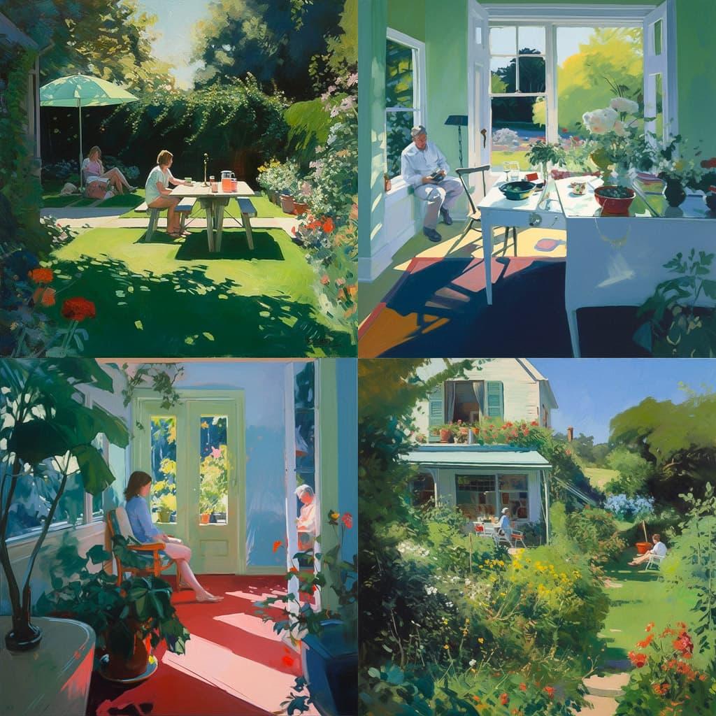 Paul Wonner style, Midjourney V5, render 1 of 4