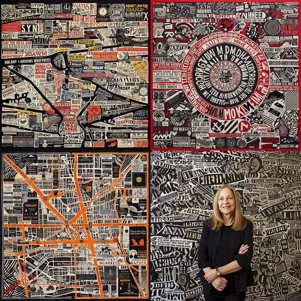 Paula Scher style, Midjourney V5, render 1 of 4
