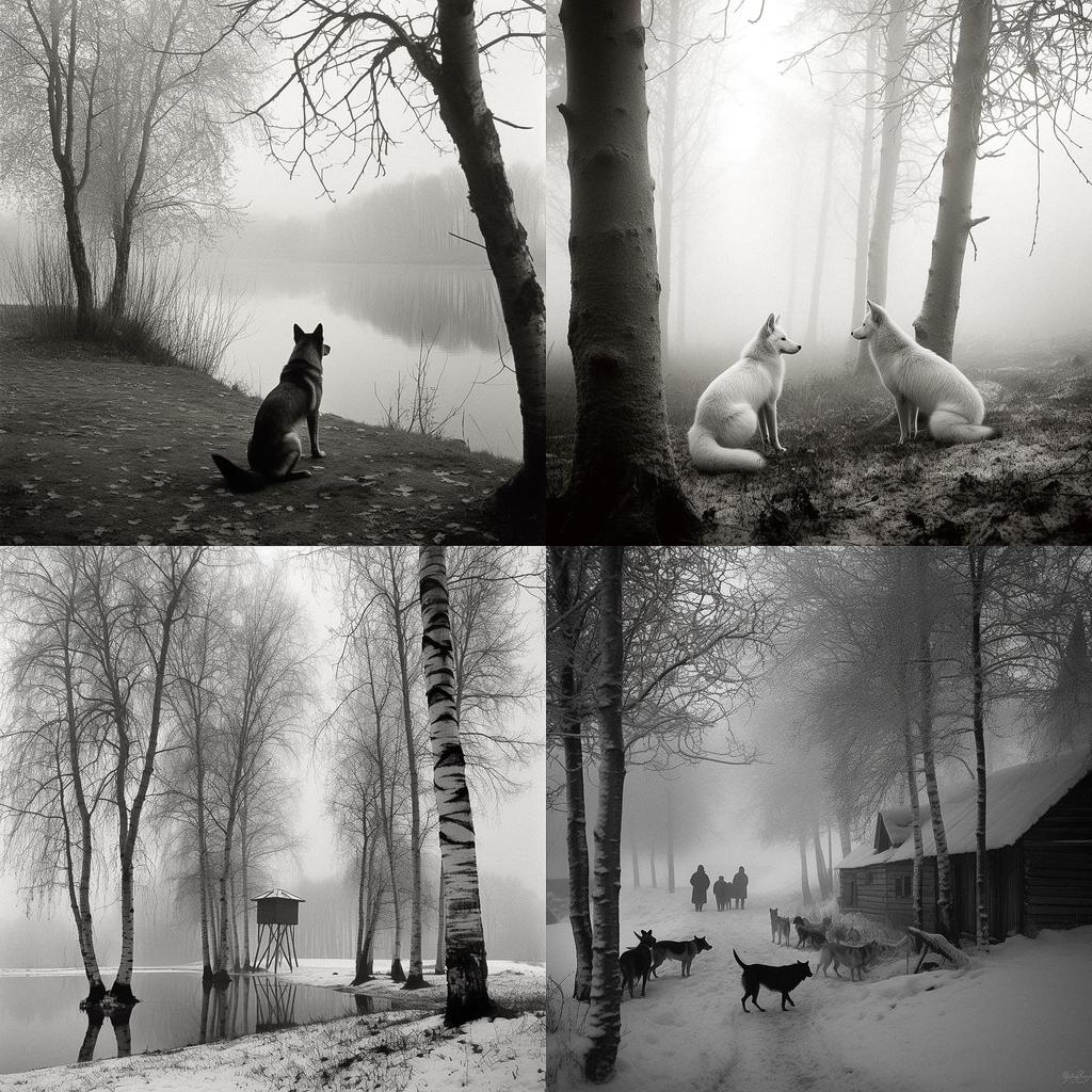 Pentti Sammallahti style, Midjourney V5, render 1 of 4