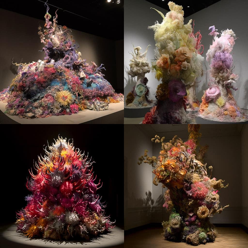 Petah Coyne style, Midjourney V5, render 1 of 4