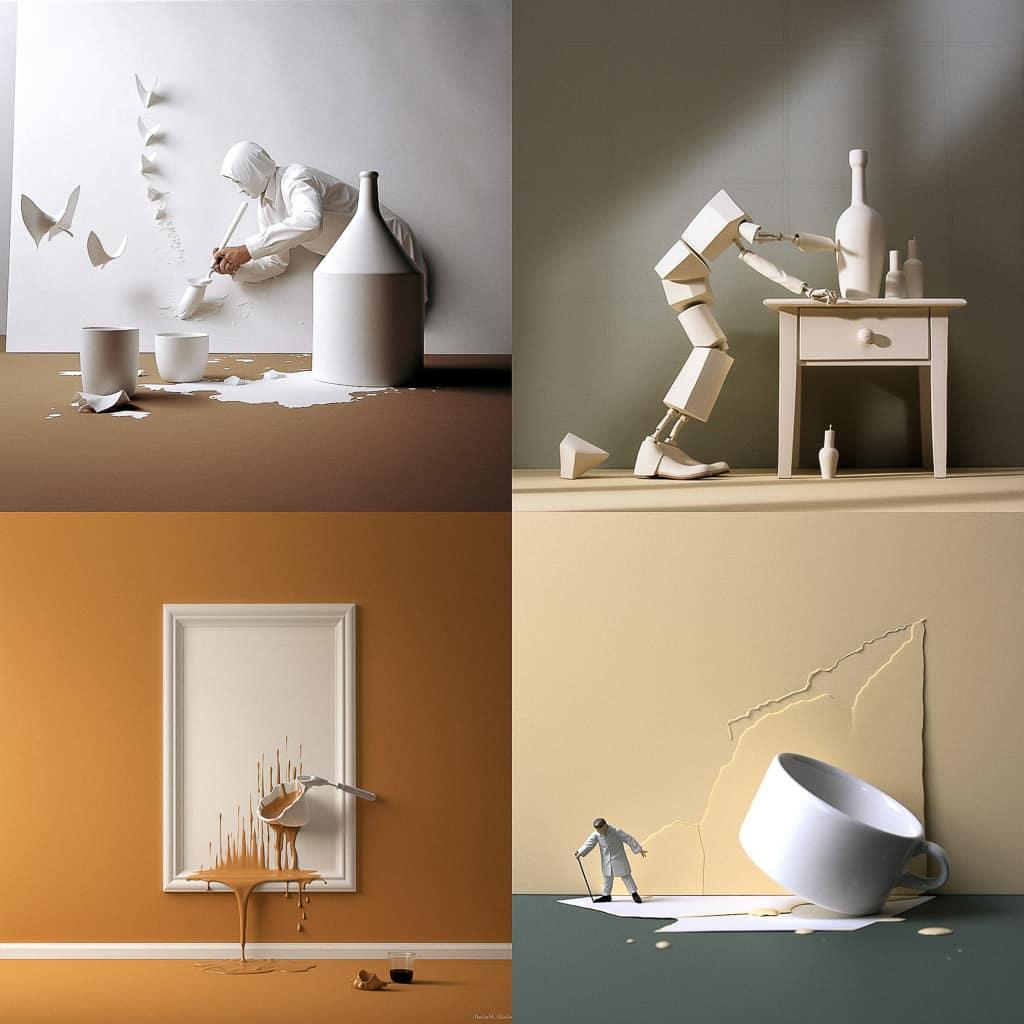 Peter Callesen style, Midjourney V5, render 1 of 4
