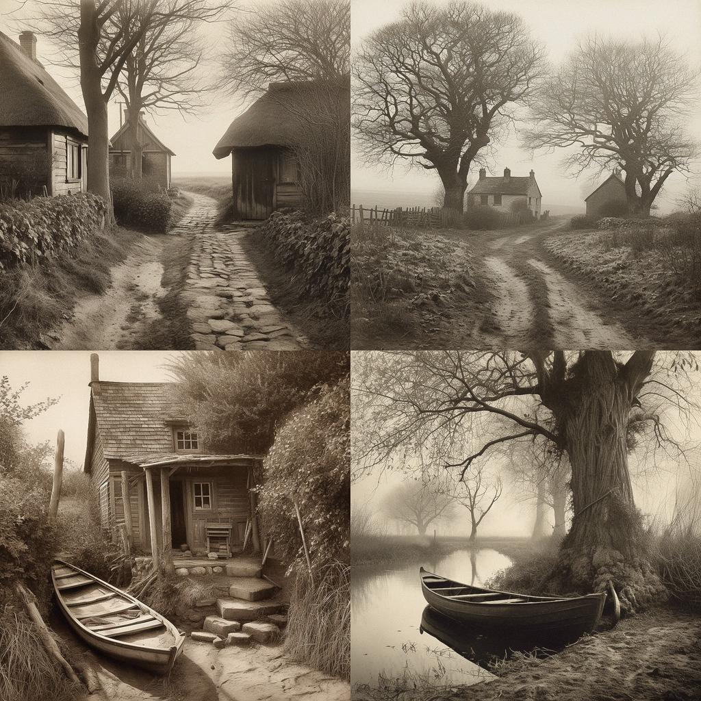 Peter Henry Emerson style, Midjourney V5, render 1 of 4